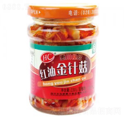 惠川紅油金針菇230克辦公室小零食招商批發